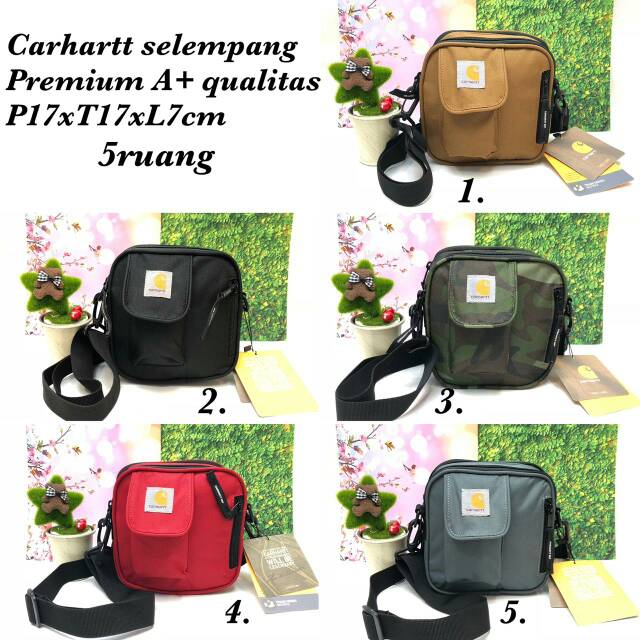 Tas Carhartt selempang Premium Qualitas. 17x17x7cm. 5Ruang. 115ribu