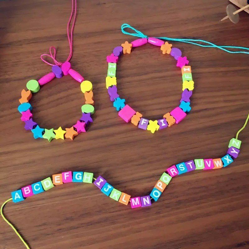 Mainan Meronce - diy ronce letter beads bracelet