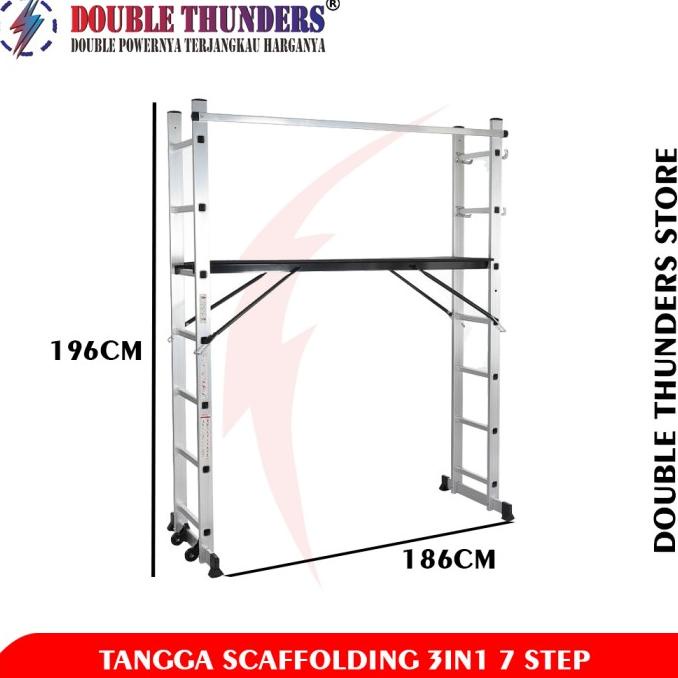 Dt Tangga Lipat Model H Tangga Scaffolding 3In1 7Step Lebar 1,8 Meter