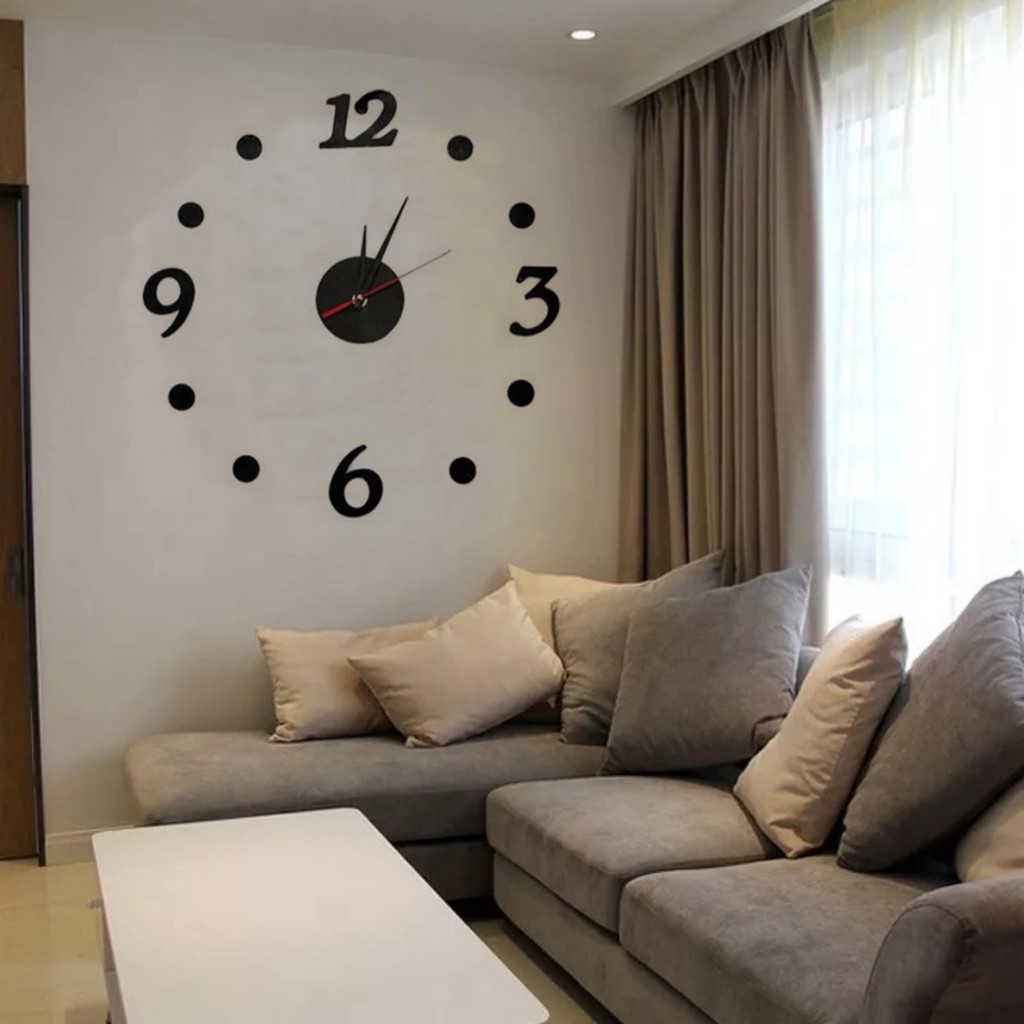 JAM DINDING 3D DIY DEKORASI WALL BIG / SMALL CLOCK DIY