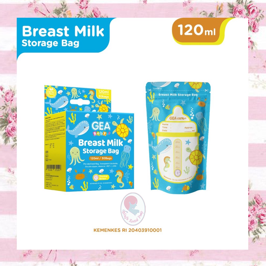 Kantong ASI Gea Baby 120 Breastmilk Storage 120ml isi 30 pcs