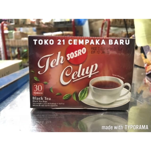 

Teh Celup Sosro Box isi 30 Tea Bags | Teh Hitam Black Tea Amplop Murah Promo