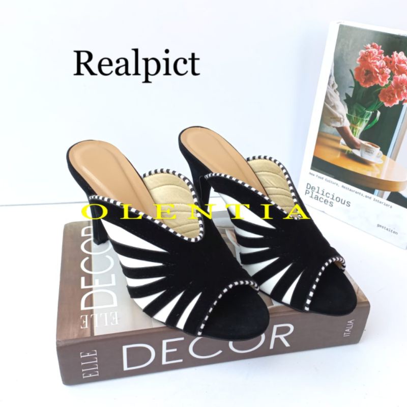 Sandal Wanita Sandal heels 9cm slop SH 17