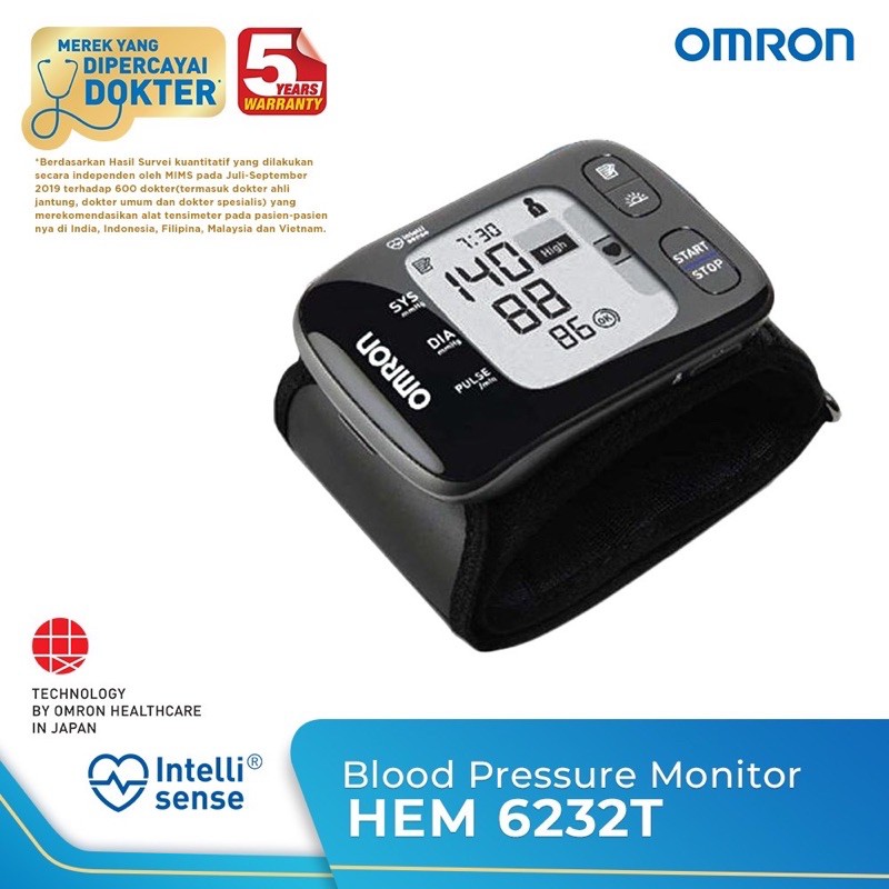 Tensi  Digital Omron HEM 6232T/Tensi Pergelangan Tangan Omron