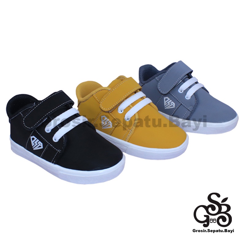 sepatu anak laki laki sepatu anak perempuan sepatu sneakers anak model casual strap kids polos ringan fleksibel &amp; Anti Slip