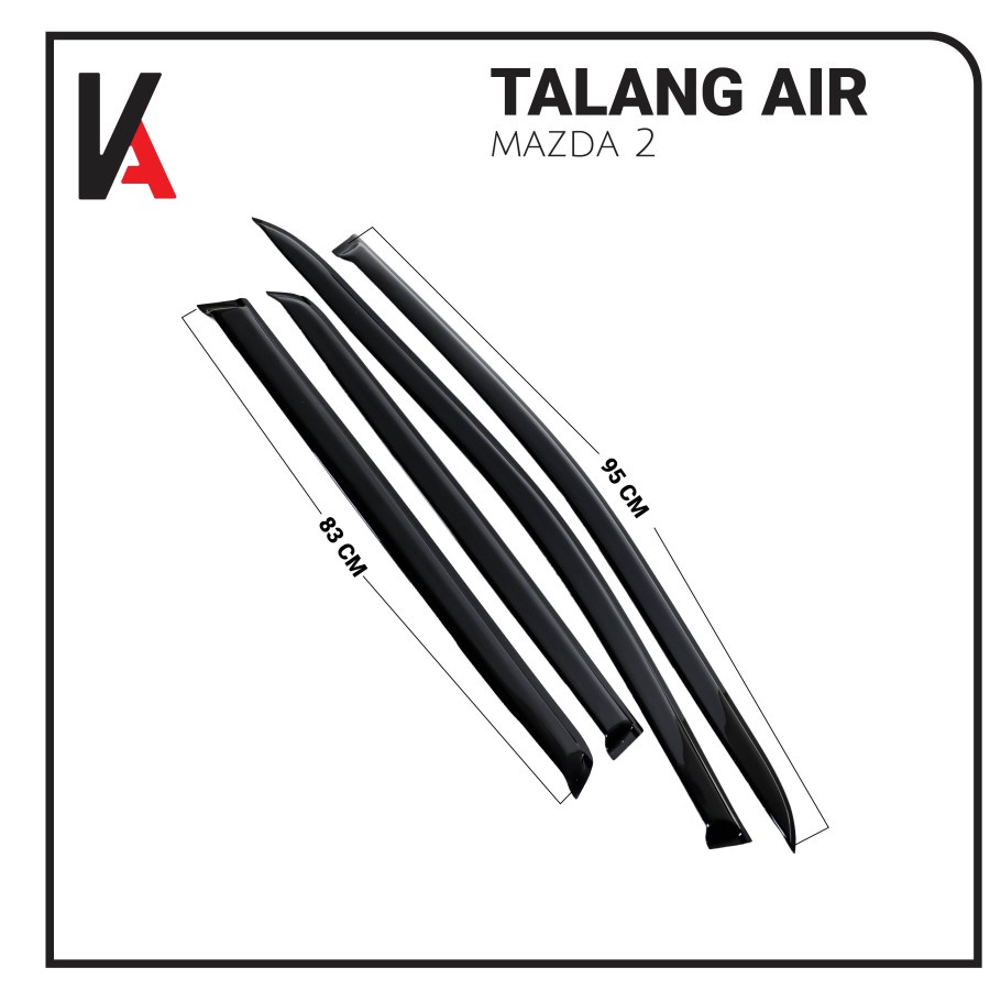 TALANG AIR PINTU MOBIL MAZDA 2 MODEL SLIM HIGH QUALITY