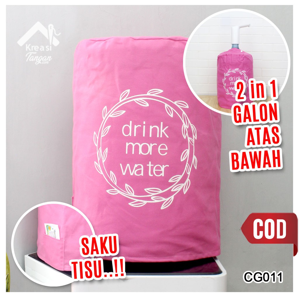 COVER GALON ATAS BAWAH QUOTE MINIMALIS 2in1 CG011