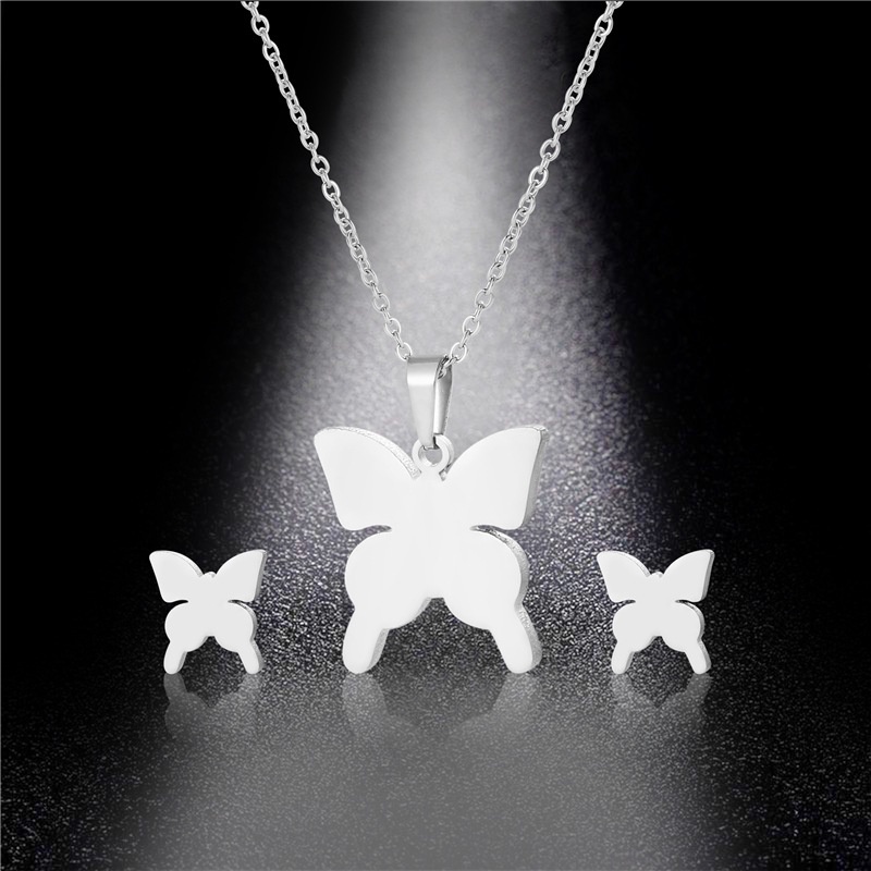 Ornamen Kupu-Kupu Bahan Stainless Steel Gaya Jepang Dan Korea Untuk Wanita Butterfly K