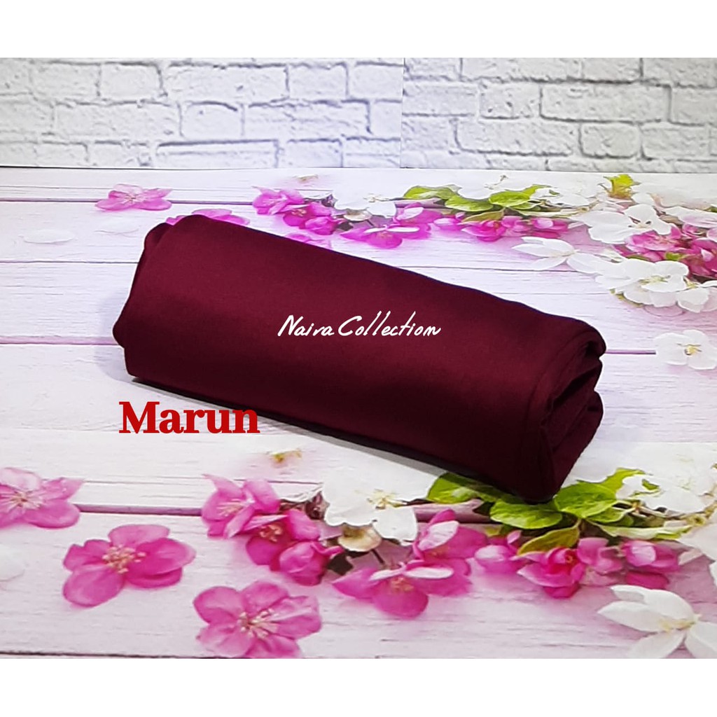 Rok Panjang Spandek All Size Wanita Muslim Murah Bahan Jersey Licin Soft  Best Seller Bisa Cod-Marun