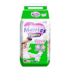 (BEST DEAL) Pampers Merries Good Skin Popok Bayi M34