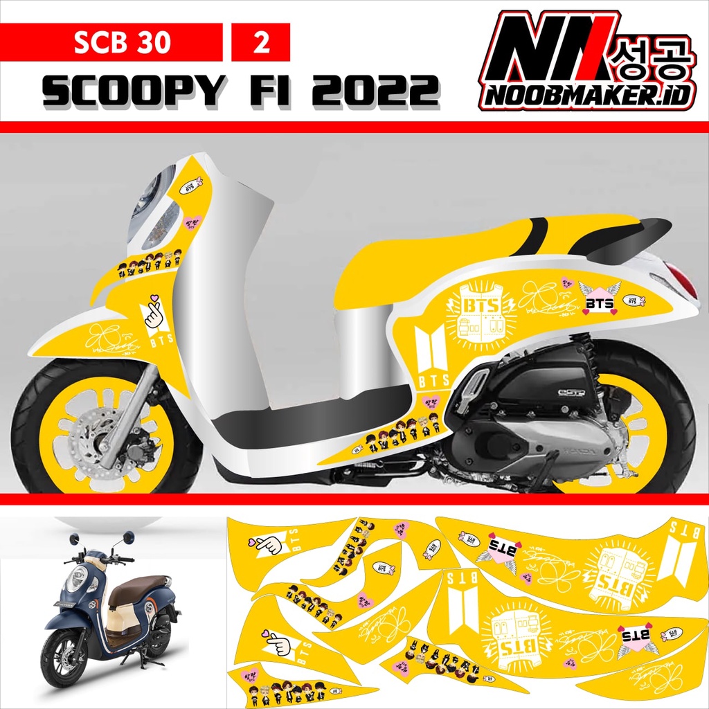 SCB 30 DECAL STICKER SCOOPY FI 2021 - 2022 BTS