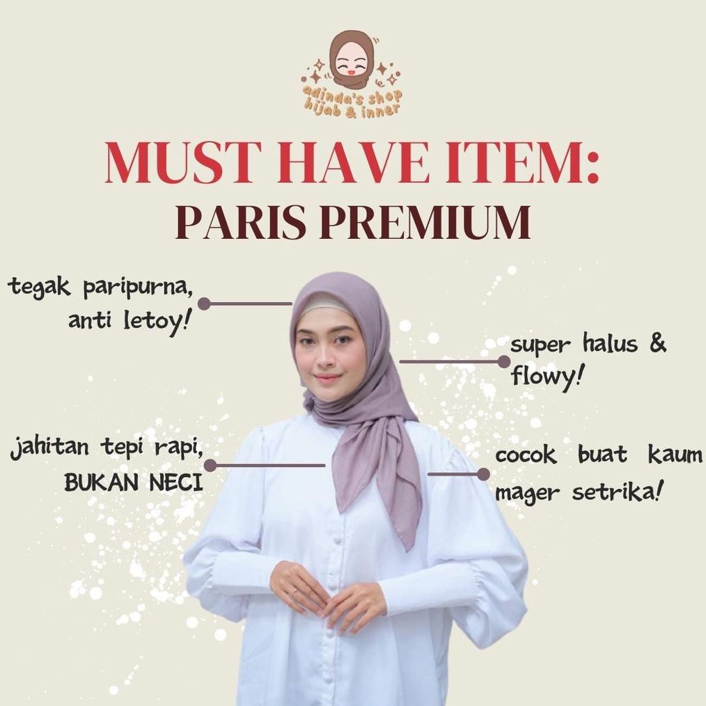 Kerudung Jilbab Segi Empat Bahan Paris Voal Premium Anti Letoy Bisa Untuk Sekolah Warna Taro / Laven