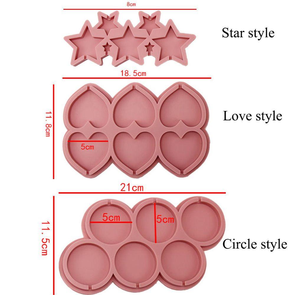 Suyo Cetakan Permen Lolipop Bentuk Bintang / Hati / Bulat Bahan Silikon