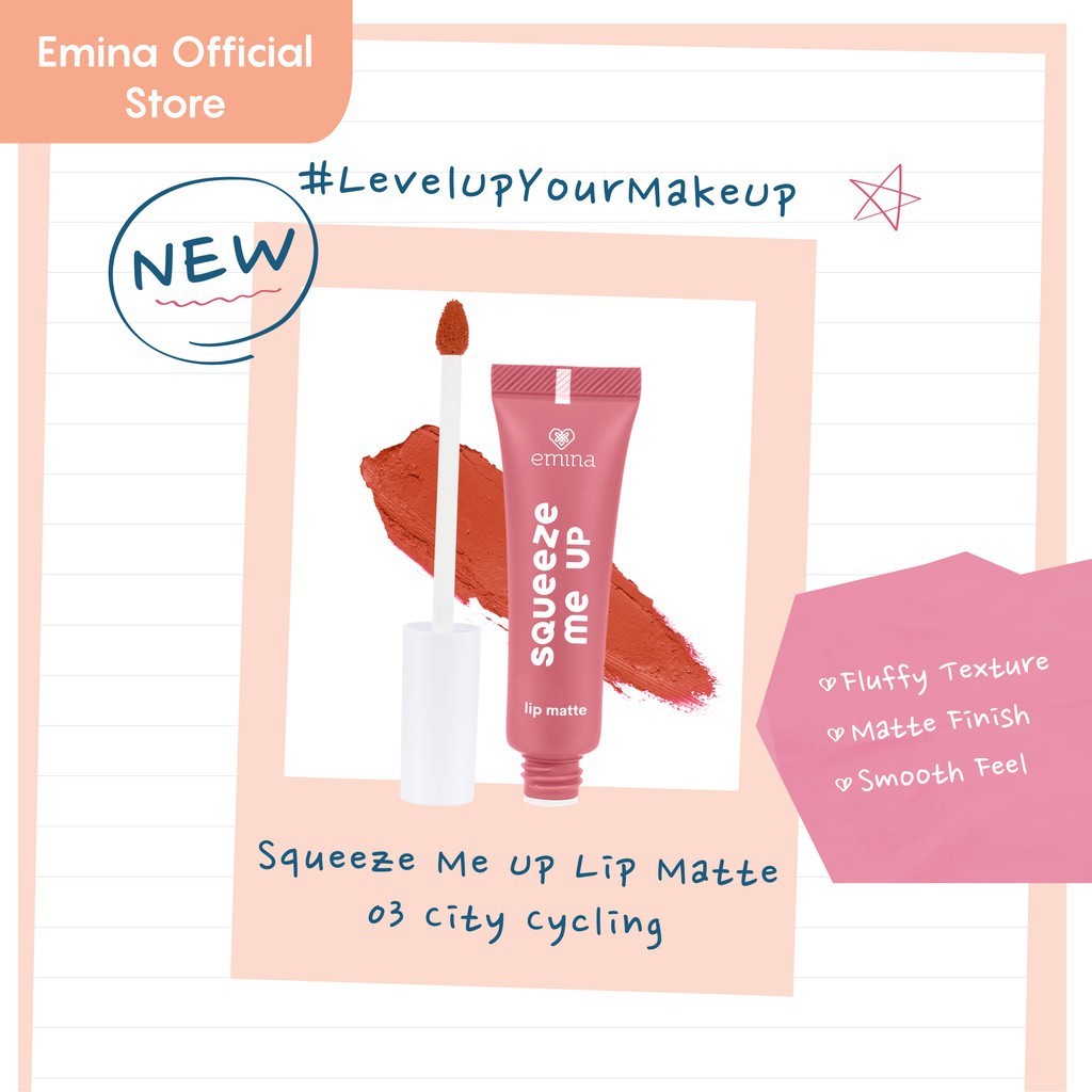 EMINA Squeeze Me Up Lip Matte | EMINA Lip Matte Lip Cream emina bpom