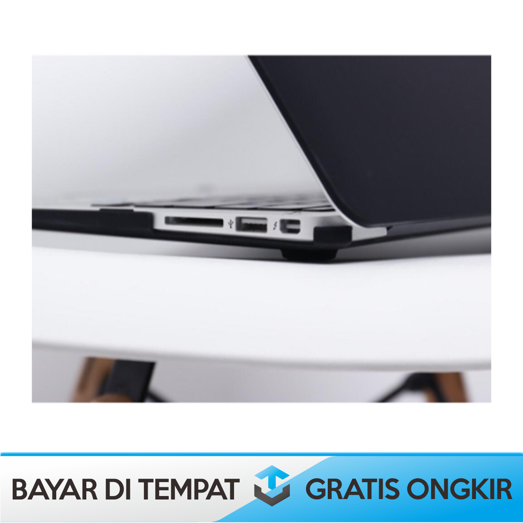 CASING MACBOOK MATTE BLACK CASE FOR 13 INCH - CASE MACBOOK WARNA HITAM MATTE UNTUK 13 INCH