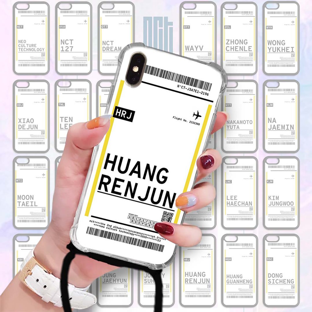 [SLING CASE] ticket nct we heart it case oppo vivo realme redmi xiaomi samsung iphone