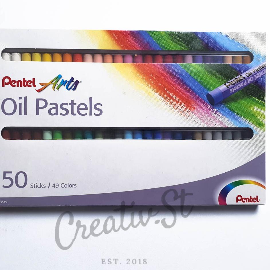 

☂ Pentel Oil Pastels 50 Warna Crayon ㄽ