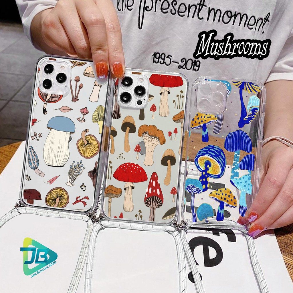 Softcase Slingcase Lanyard Bening MUSHROOM Infinix Note 8 Hot 9 Play X680 X682 10 Lite JB4123