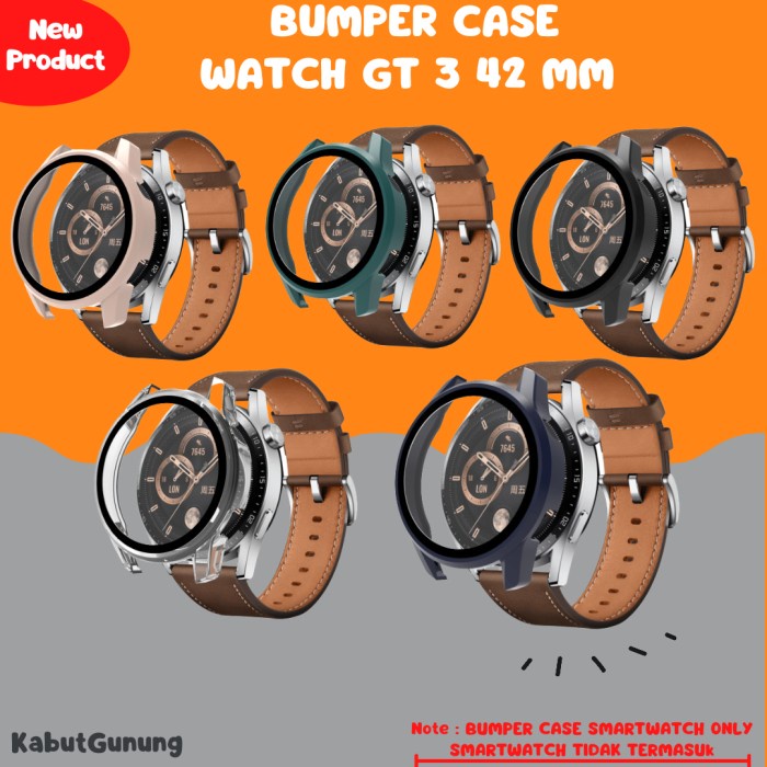 Bumper Case Cover Tempered Glass for Huawei Watch GT 3 42MM