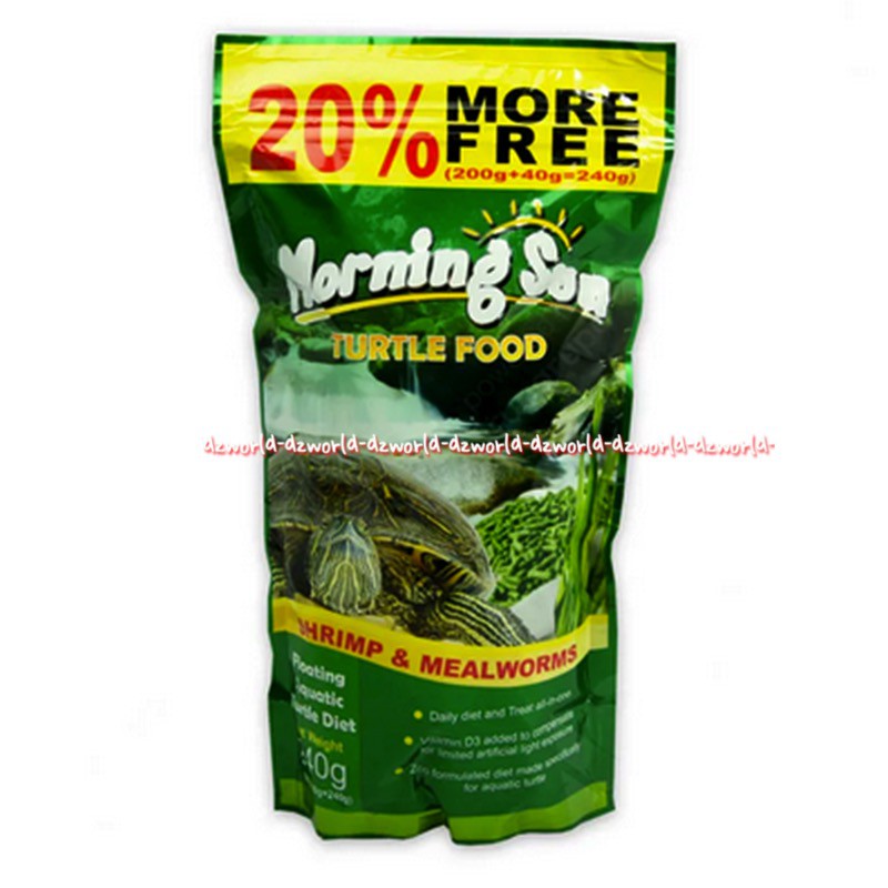 Morning Sun Turtel Food 120gr Shrimp Mealworms Makanan Kura Kura Penyu Morningsun