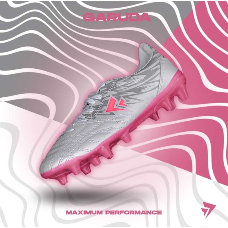 Bonus Deker Sepatu Bola Sevspo Garuda White Pink Putih Pink C4