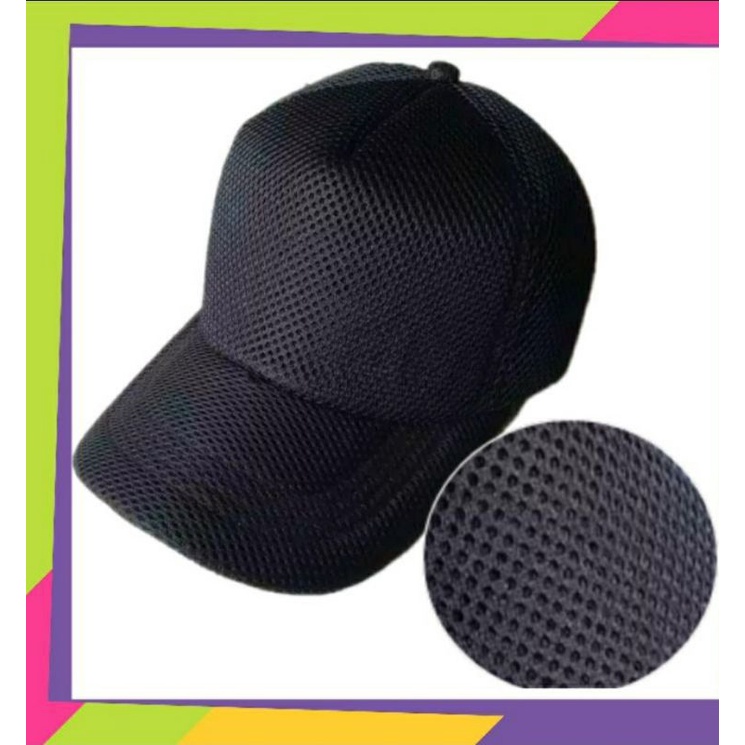 Topi Jaring Hitam Polos