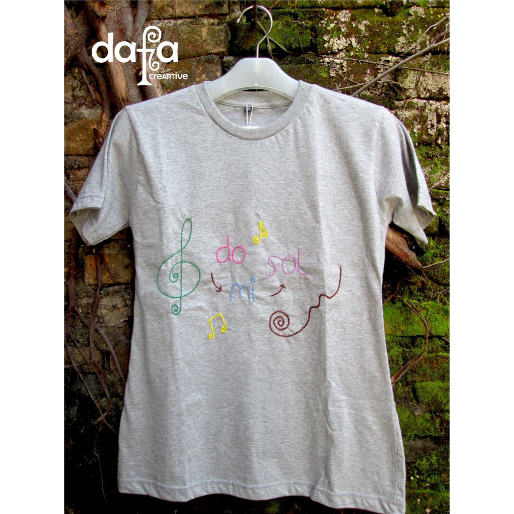 Kaos Sulam Benang HANDMADE - Desain Kaos Custom
