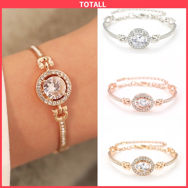 [✅READY STOCK] COD Gelang Liar Wanita Temperamen Sederhana Mulia Bor Kilat Gelang fashion Rhinestone bracelet  Penjualan Panas Mode