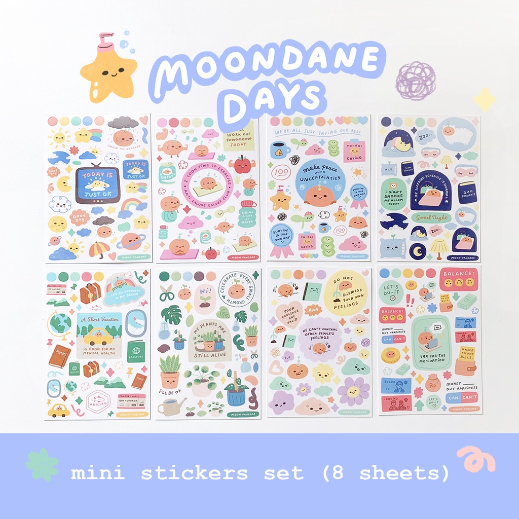 

Moon Pancake Mini Sticker Bundle - Moondane Days (Complete Set)