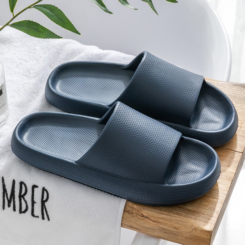 ☀ACCBAYI☀ SD04 Sandal Rumah Berkualitas Sandal Kamar Mandi Berbahan Empuk Sandal Karet Wanita Pria Couple-BIRU