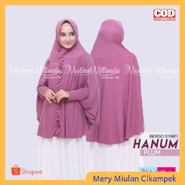 Jilbab lengan | bergo syari HANUM | jilbab jumbo | bergo lengan