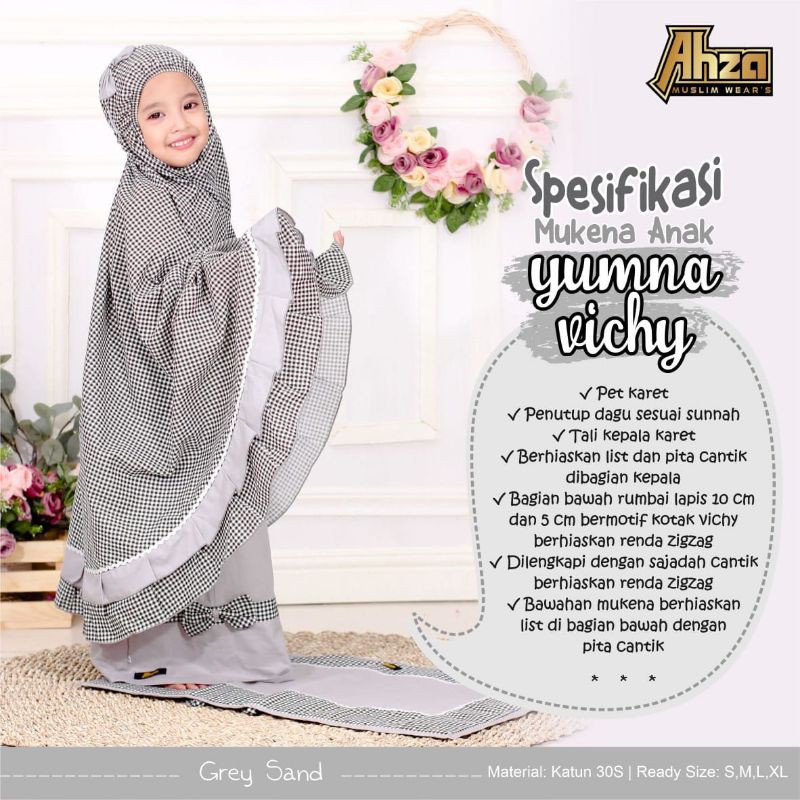 MUKENA ANAK YUMNA VICHY BY AHZA