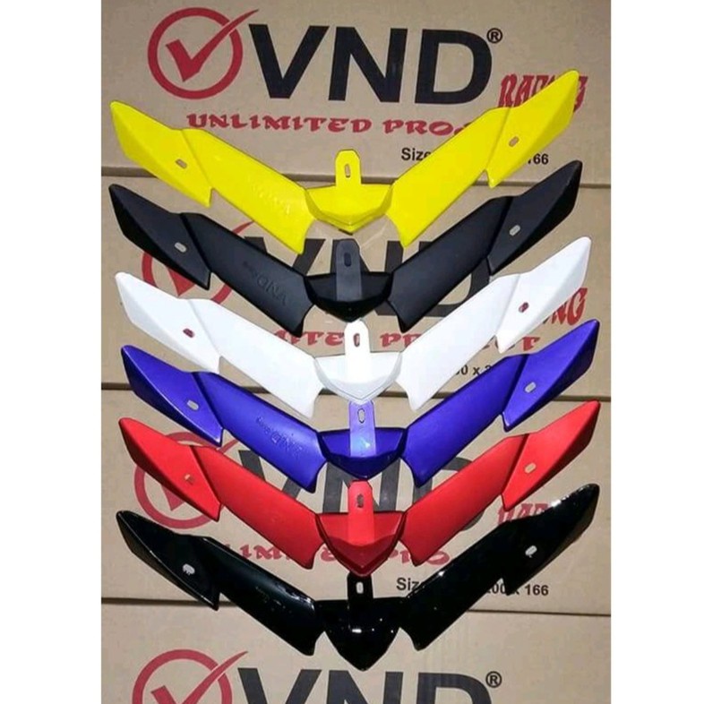 WINGLET AEROX VND BAHAN PLASTI WARNA HITAM KILAT