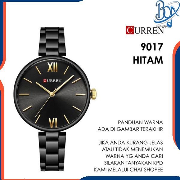 CURREN 9017 ORIGINAL Jam Tangan Wanita Rantai Stainless