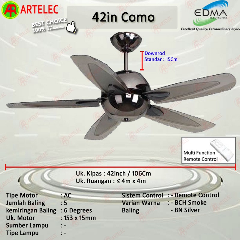 Kipas Angin Gantung MT EDMA 42in COMO Kipas Angin Plafon MT Edma