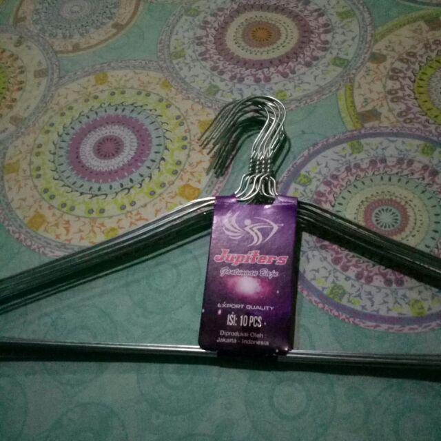 Hanger Baju Gantungan Baju Kawat Laundry 10 Pcs Murah