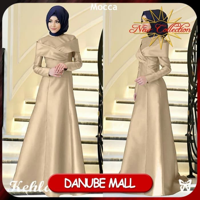 Gamis Syari Maxi Dress Kehlani Gaun Pesta Muslimah Fashion Wanita Sz L
