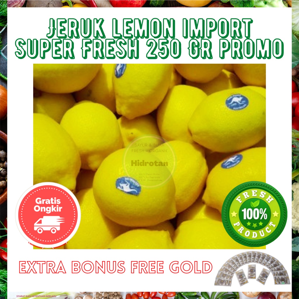 

Jeruk Lemon Import 250 gr | Paket Buah Segar - Combo Fresh Buahan Murah ( Promo Free Emas )