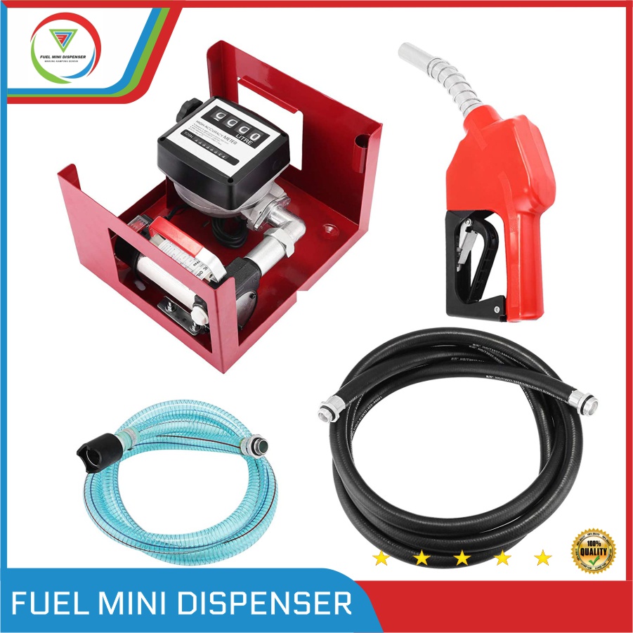 Fuel Transfer Pump Diesel JYB-40 - Pompa Transfer Minyak Bensin Solar Full Set - Flow Meter Analog 4 Digit