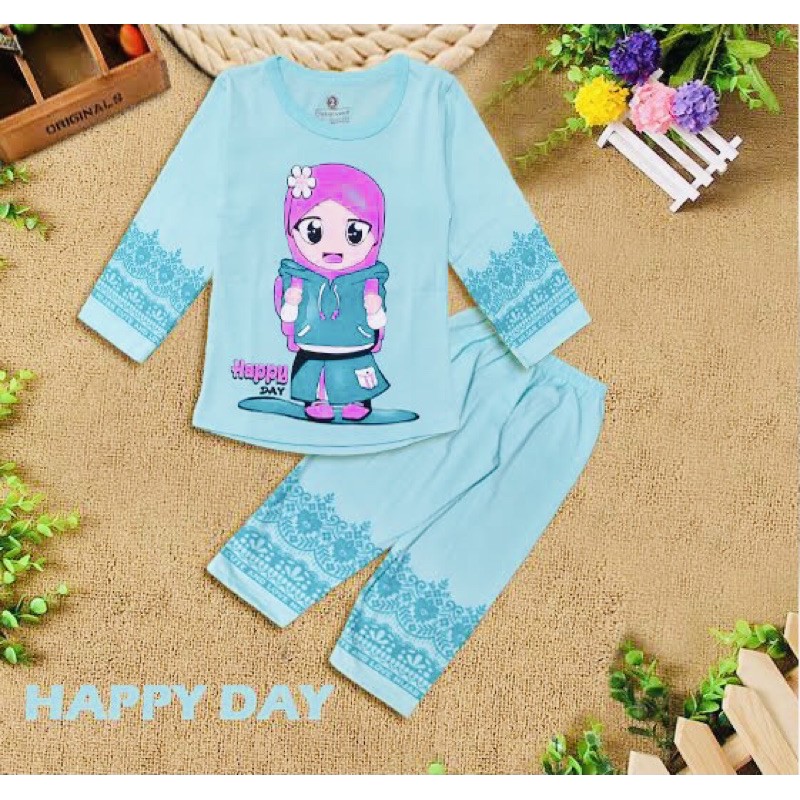 Setelan baju anak tangan panjang/ baju setelan anak anak cewek tangan panjang