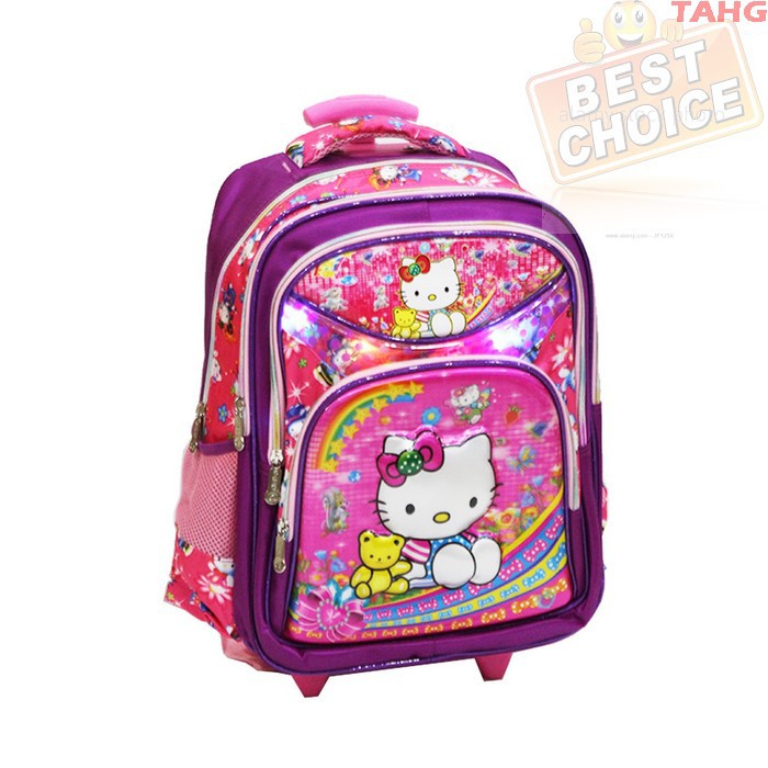 TAS LAMPU Trolley SD Hello Kitty 5D Timbul Hologram 4 KT - Trolley SD