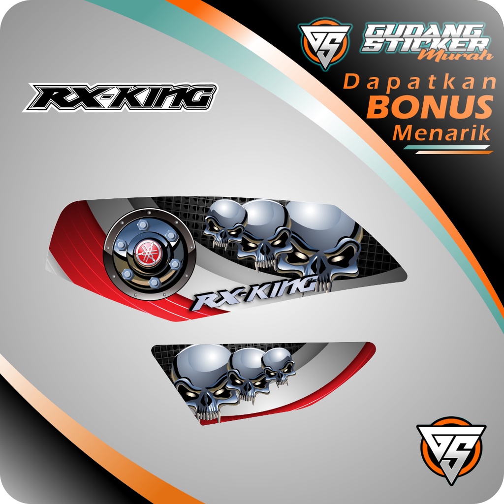 STRIPING MOTOR RX KING SKULL AKSESORIS SEPEDA MOTOR
