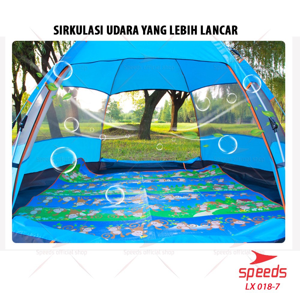 SPEEDS Tenda Camping Tenda Kemah otomatis portable Orang Lipat Portable Type Pyramid Besar 018-7