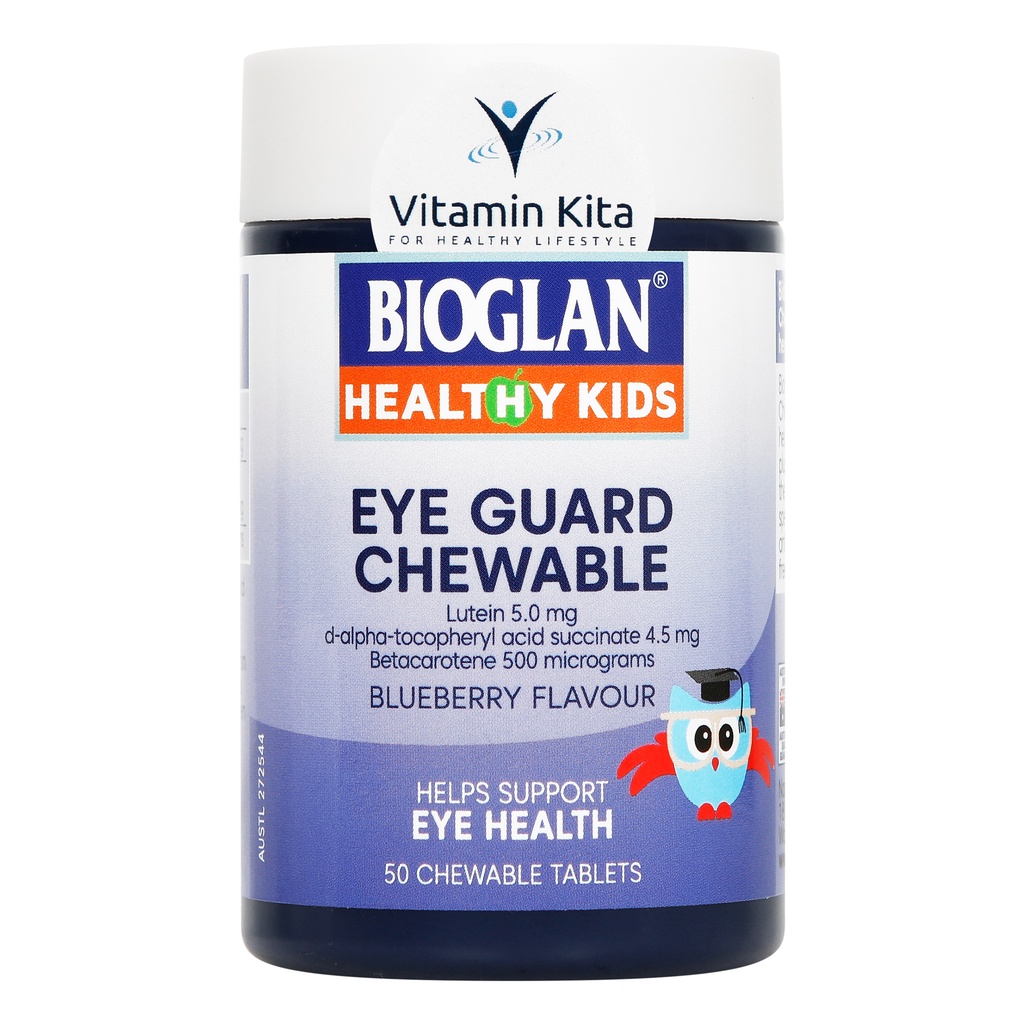 Bioglan Healthy Kids Eye Guard Chewable vitamin mata untuk anak (50Tab)