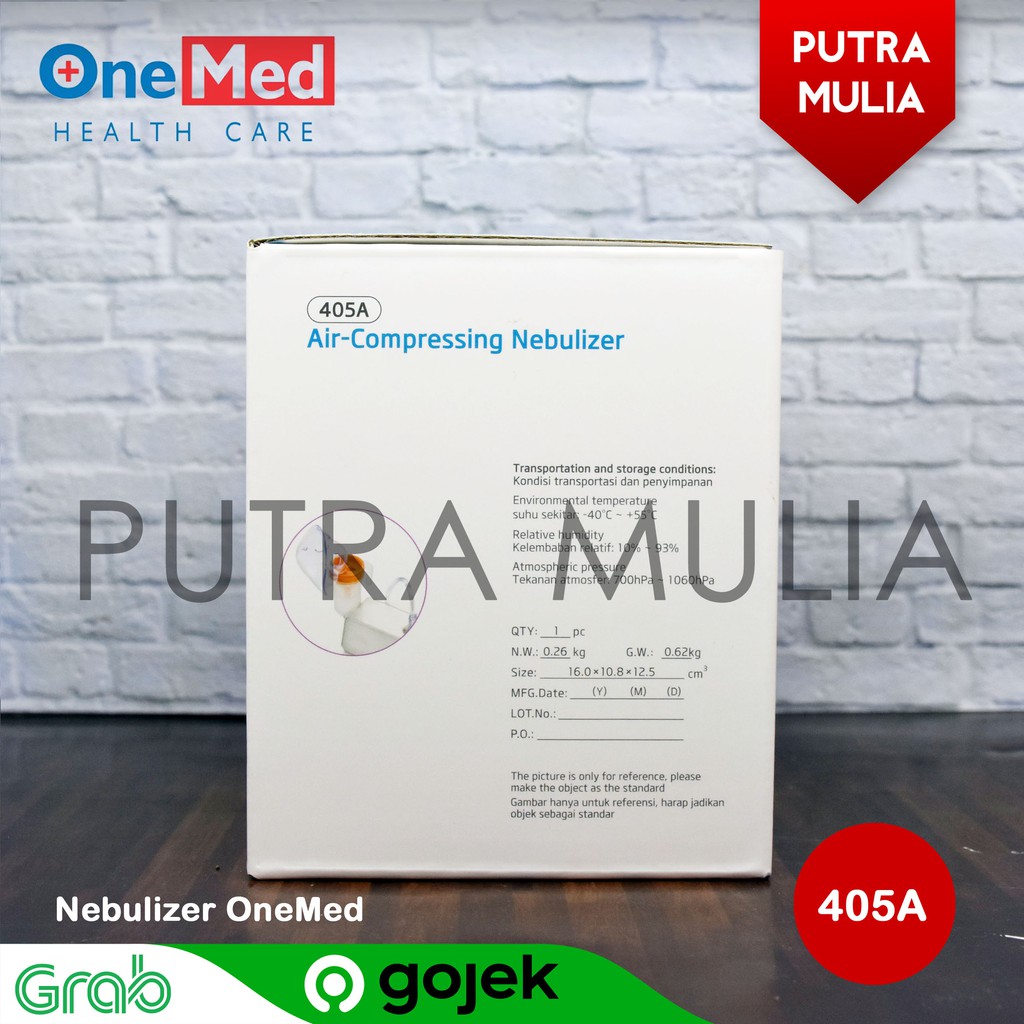 Onemed Compressor Nebulizer 405A Portable Alat Uap Terapi Pernafasan