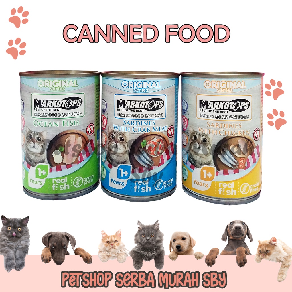 Markotops Kaleng Cat Food - Makanan Basah Kucing Dewasa Diatas 1 Tahun - Wet Canned Cat Food