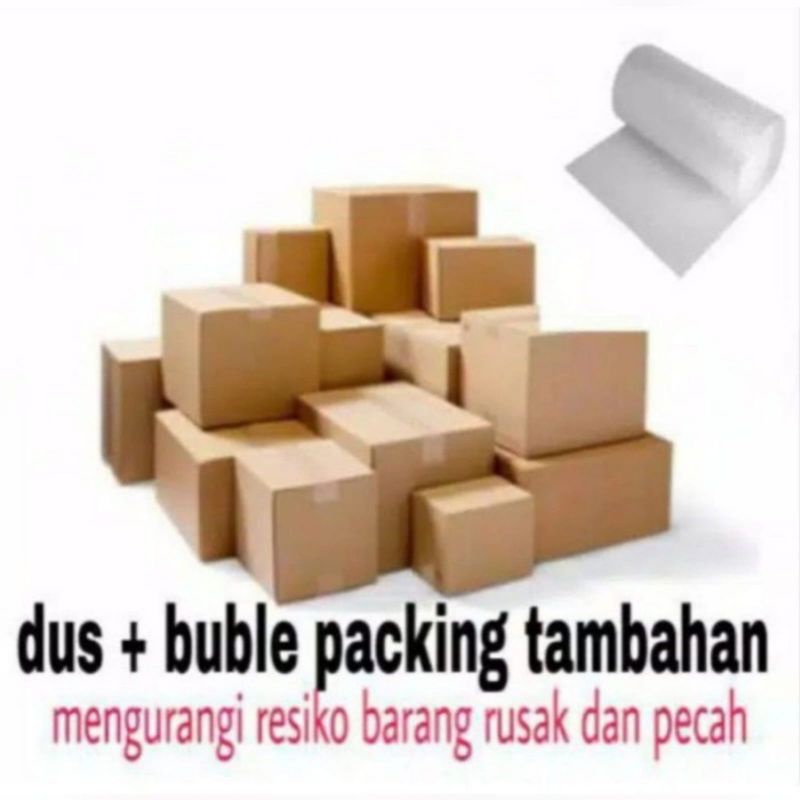 

packing extra dus + buble warp supaya lebih aman dalam pengiriman