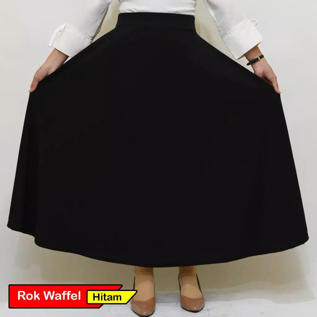 ROK MAXI SKIRT WAFLE CREPE TERMURAH