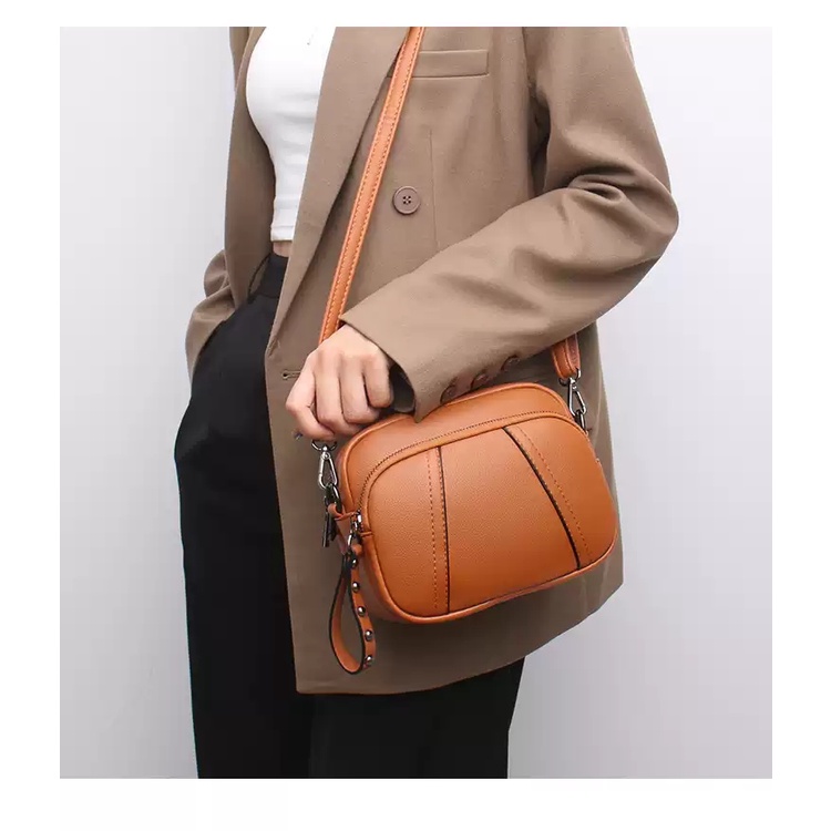 BTSO (( COD )) Tas Selempang Wanita Terbaru 2022 TAs Selempang Import Wanita Tas selempang Kekinan Ala Korea Tas Bahan Kulit Jeruk Papirut