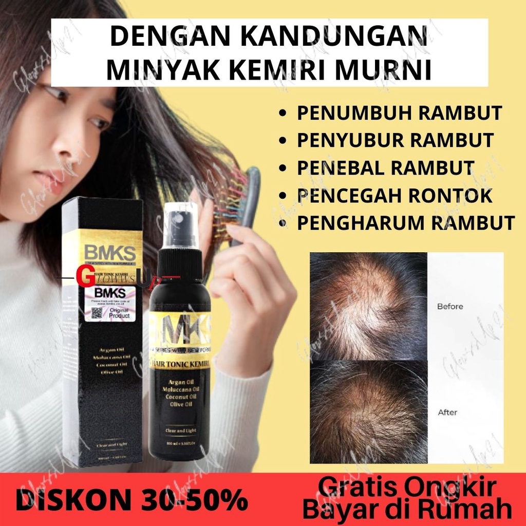 HAIR TONIC KEMIRI BMKS - HAIRTONIC PENYUBUR RAMBUT - PENUMBUH RAMBUT BOTAK